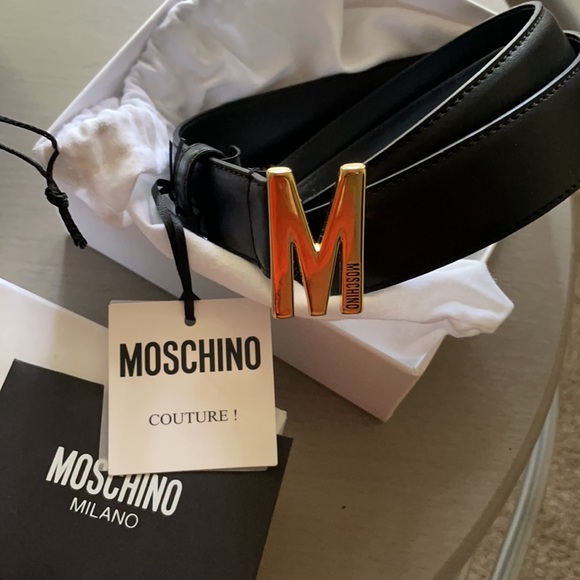 Brand New Moschino Black Leather With Gold Buckle main image 4